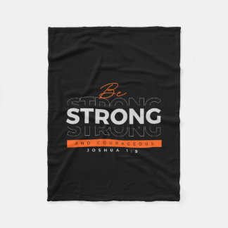 Couverture Polaire Fleece Blanket Motivation Bible Verse Joshua 1:9