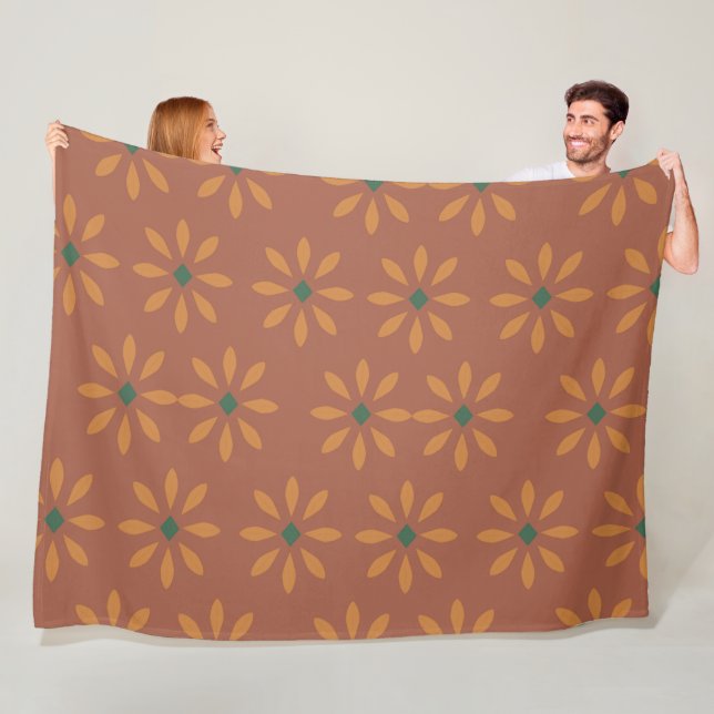 Couverture Polaire Fleece blanket with flower pattern  (En situation)