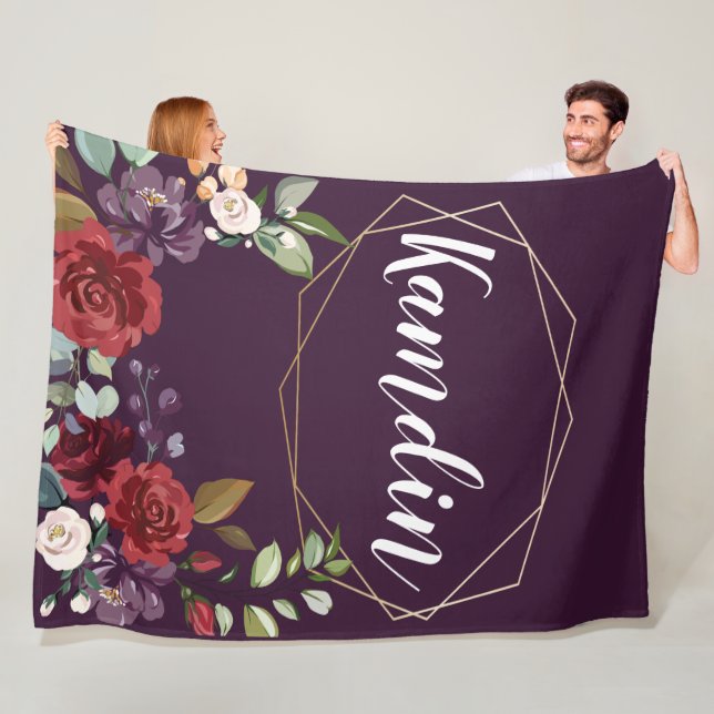 Couverture Polaire Fleece personnalisée Jeter Plum violet Rose Gold G (En situation)