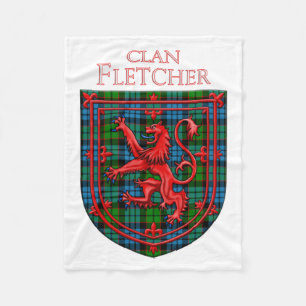 Couverture Polaire Fletcher Tartan Scottish Plaid Lion Rampant