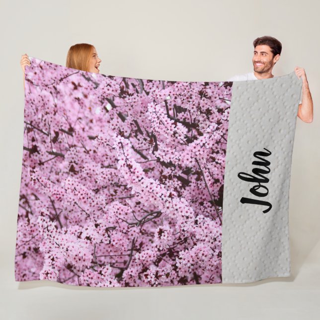 Couverture Polaire Fleur (En situation)