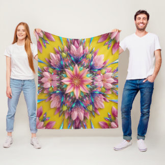 Couverture Polaire fleur