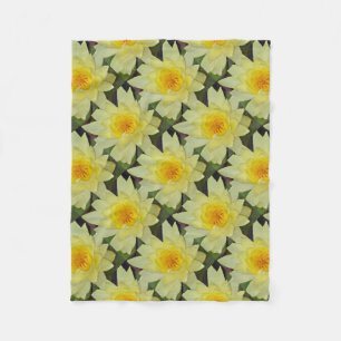 Couverture Polaire Fleur de nénuphar jaune