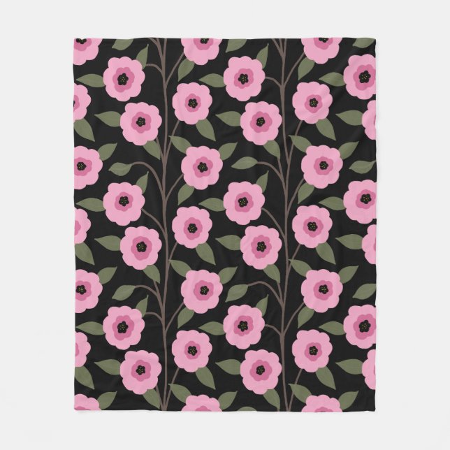 Couverture Polaire Fleur de prairie Fleur sauvage de printemps Jardin (Devant)