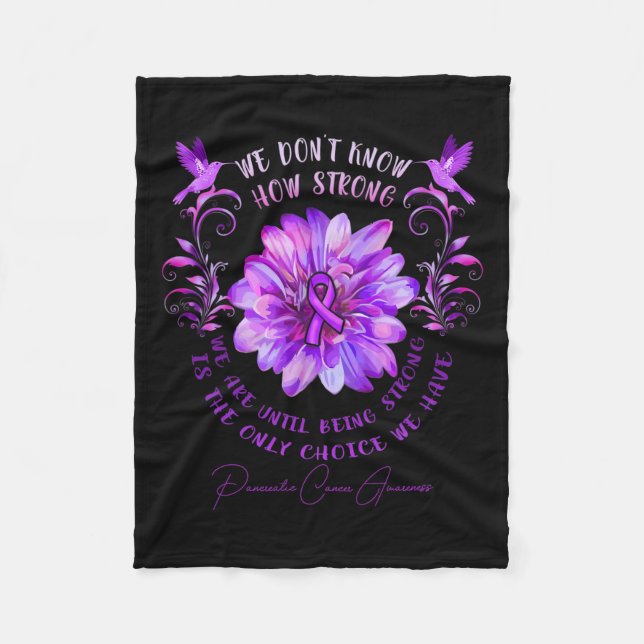 Couverture Polaire Fleur de sensibilisation au cancer pancréatique No (Devant)