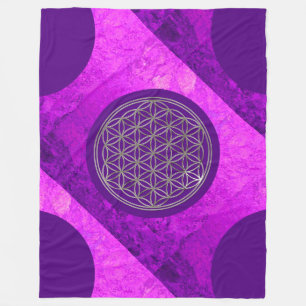 Couverture Polaire Fleur de vie / Blume des Lebens - ARGENT
