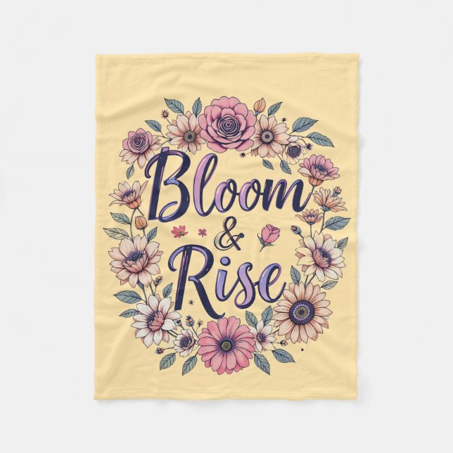 Couverture Polaire Fleur et augmentation (Devant)