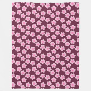 Couverture Polaire Fleur Frangipani rose Motif sans couture
