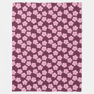 Couverture Polaire Fleur Frangipani rose Motif sans couture