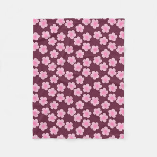 Couverture Polaire Fleur Frangipani rose Motif sans couture