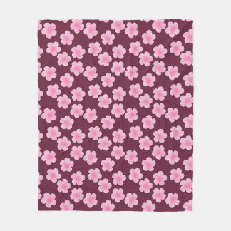 Couverture Polaire Fleur Frangipani rose Motif sans couture