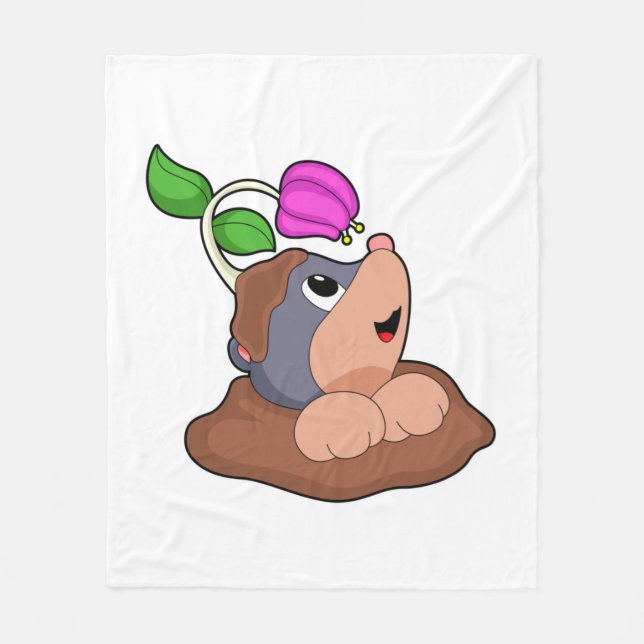 Couverture Polaire Fleur Mole Earth (Devant)