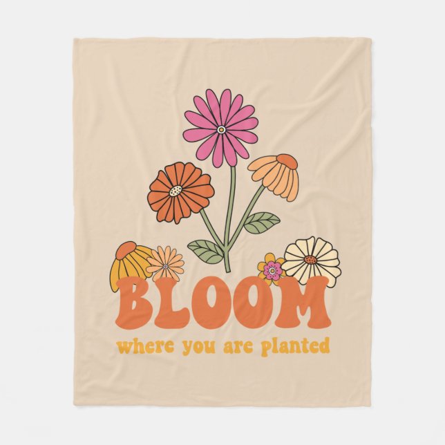 Couverture Polaire Fleur Où vous êtes planté (Devant)