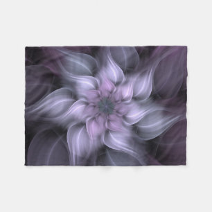 Couverture Polaire Fleur pourpre de fractale