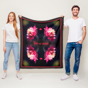Couverture Polaire Fleur Rouge Dans Sunlight Abstrait Personnalisé