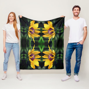 Couverture Polaire Fleur Susan Black Eyed dépliant Motif