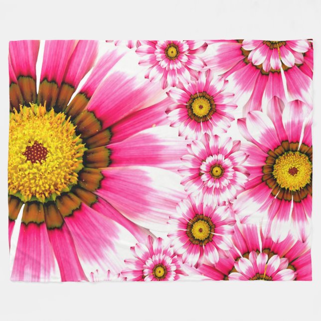 Couverture Polaire Fleurs (Devant (Horizontal))
