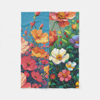 Couverture Polaire Fleurs
