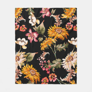 Couverture Polaire Fleurs beau motif sans soudure. Texture du tissu