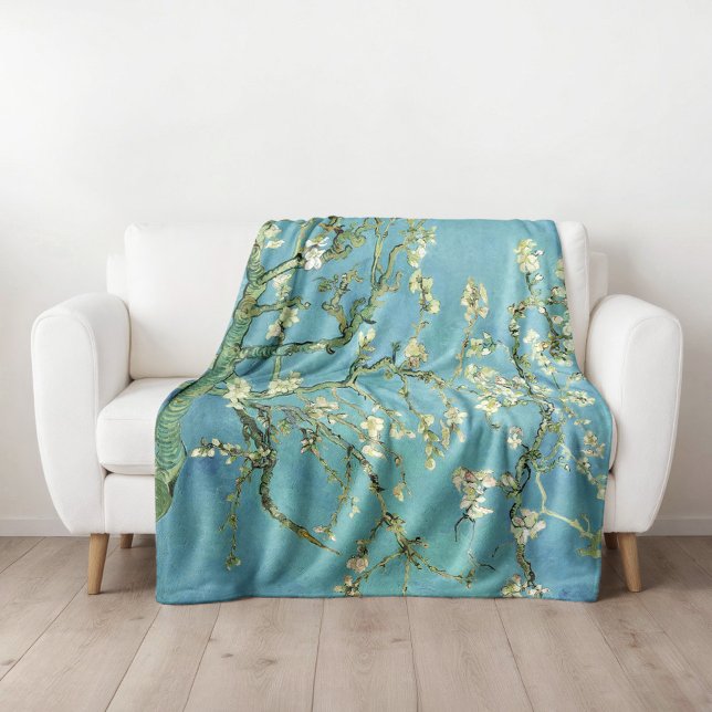 Couverture Polaire Fleurs d'amandes | Vincent van Gogh (Créateur téléchargé)