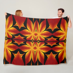 Couverture Polaire Fleurs de feu de Bohême 92