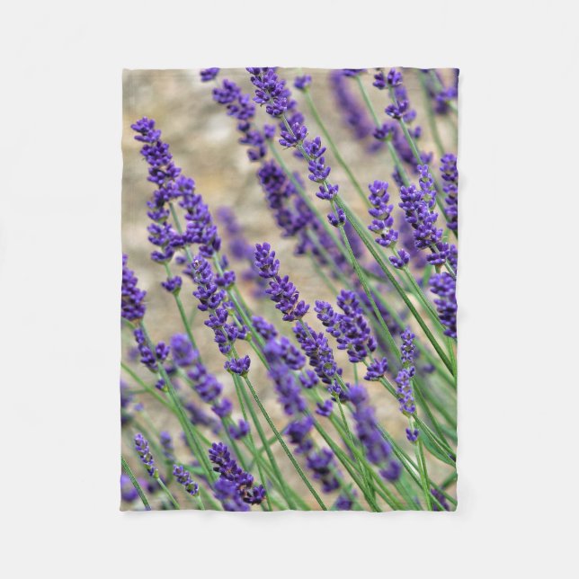Couverture Polaire Fleurs de lavande (Devant)
