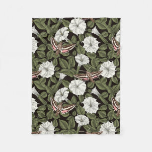 Couverture Polaire Fleurs de lune et sphinx Mois