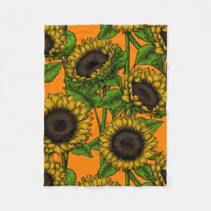 Couverture Polaire Fleurs de soleil