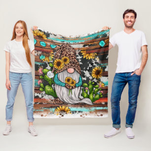 Couverture Polaire Fleurs de soleil Gnome Occidentales Pierres Turquo