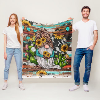 Couverture Polaire Fleurs de soleil Gnome Occidentales Pierres Turquo