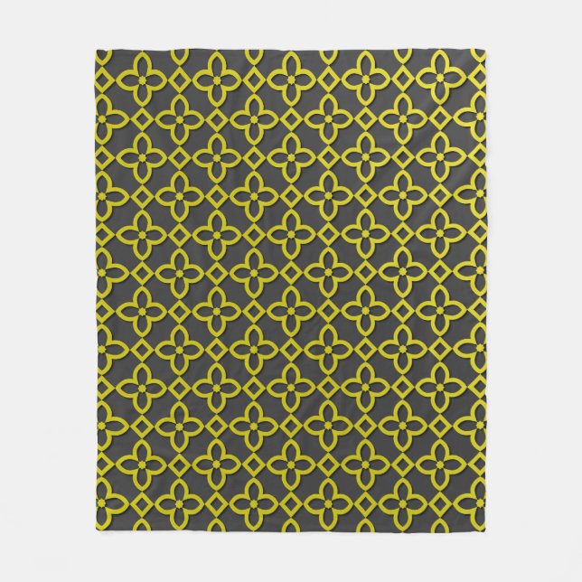 Couverture Polaire Fleurs d'or (Devant)