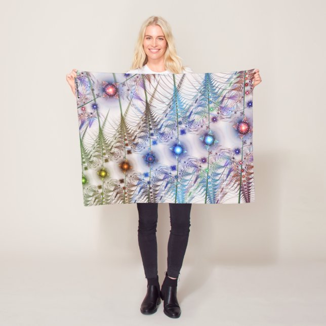 Couverture Polaire Fleurs Ferns'N Abstraites (En situation)