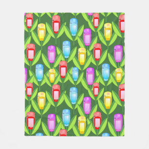Couverture Polaire Fleurs GPS