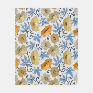 Couverture Polaire Fleurs Jaunes : Conception Textile sans joint