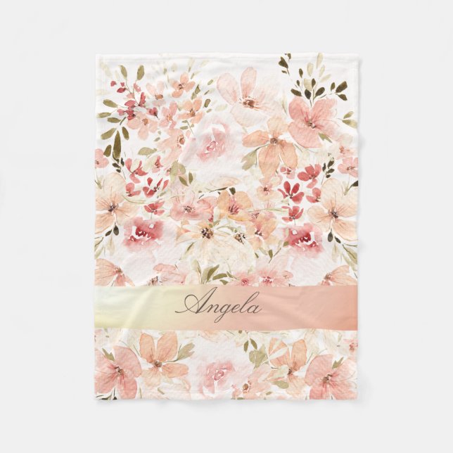 Couverture Polaire Fleurs printanières florissantes (Devant)