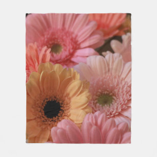 COUVERTURE POLAIRE FLEURS ROSES ET JAUNES EN PHOTOGRAPHIE DE FERMETUR