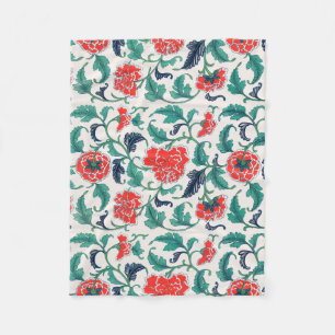 Couverture Polaire Fleurs rouges