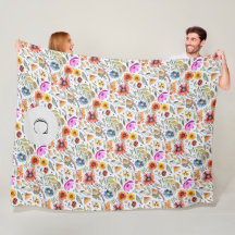 Fleurs sauvages de printemps customisés et hérisso