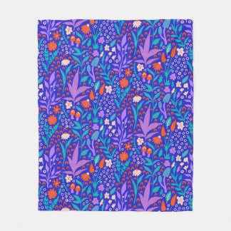 Couverture Polaire Fleurs sauvages dynamiques