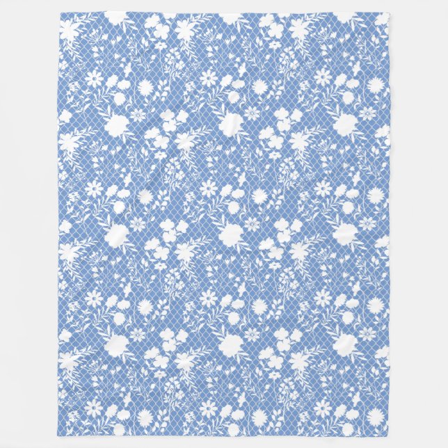 Couverture Polaire Fleurs sur net 01.bx4 Lblue BG (Devant)