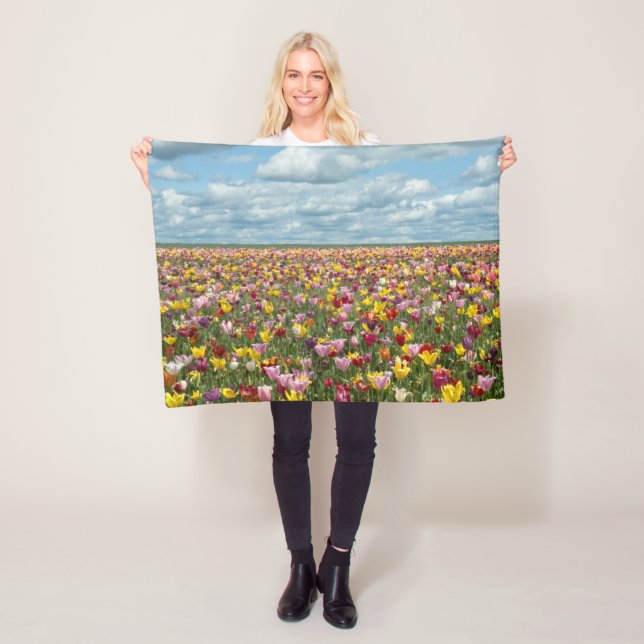 Couverture Polaire Fleurs | Tulips Willamette Valley Oregon (En situation)