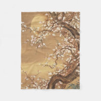 Fleurs vintages de prunes japonaises au clair de l