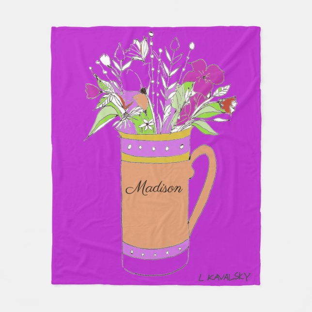 Couverture Polaire Fleurs violettes Claires Dans Les Femmes En Mug (Devant)