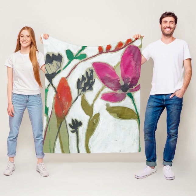 Couverture Polaire Fleurs vives (En situation)
