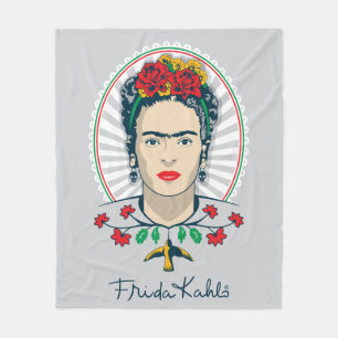 Couverture Polaire Floral vintage de Frida Kahlo  