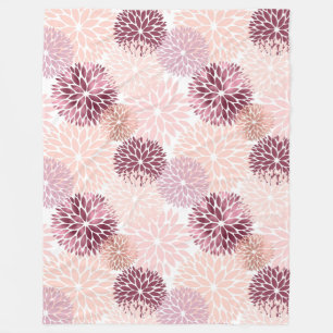Couverture Polaire Flore rose Chic élégant