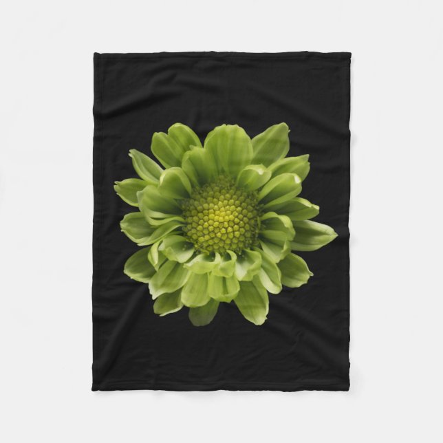 Couverture Polaire Flowers | Green Chrysanthemum (Devant)