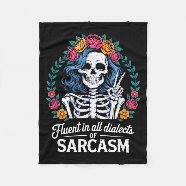 Couverture Polaire Fluent In All Dialects Of Sarcasm Funny Quote Adul (Devant)