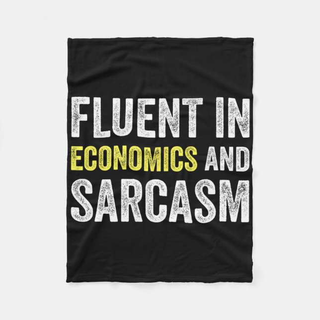 Couverture Polaire Fluent In Economics And Sarcasm Funny Teacher Scho (Devant)
