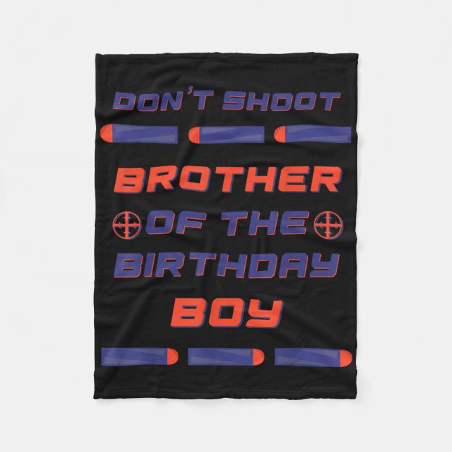 Couverture Polaire Foam Dart War Anniversaire Frère Du Garçon D'Anniv (Devant)